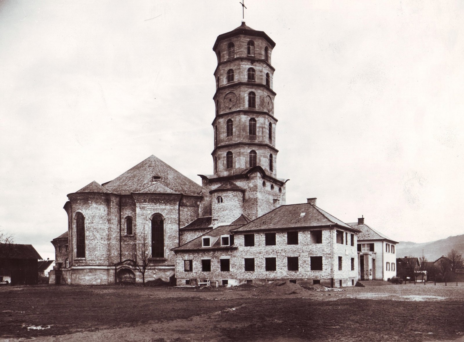 Altes Bild von der Mariahilf Kirche in Bregenz um 1930